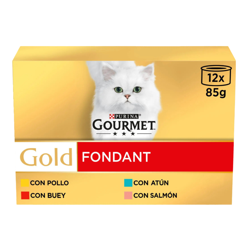 Gourmet Gold Fondant Multipack: Boeuf, Poulet, Thon, Saumon